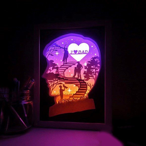 cuadro iluminado i love dad