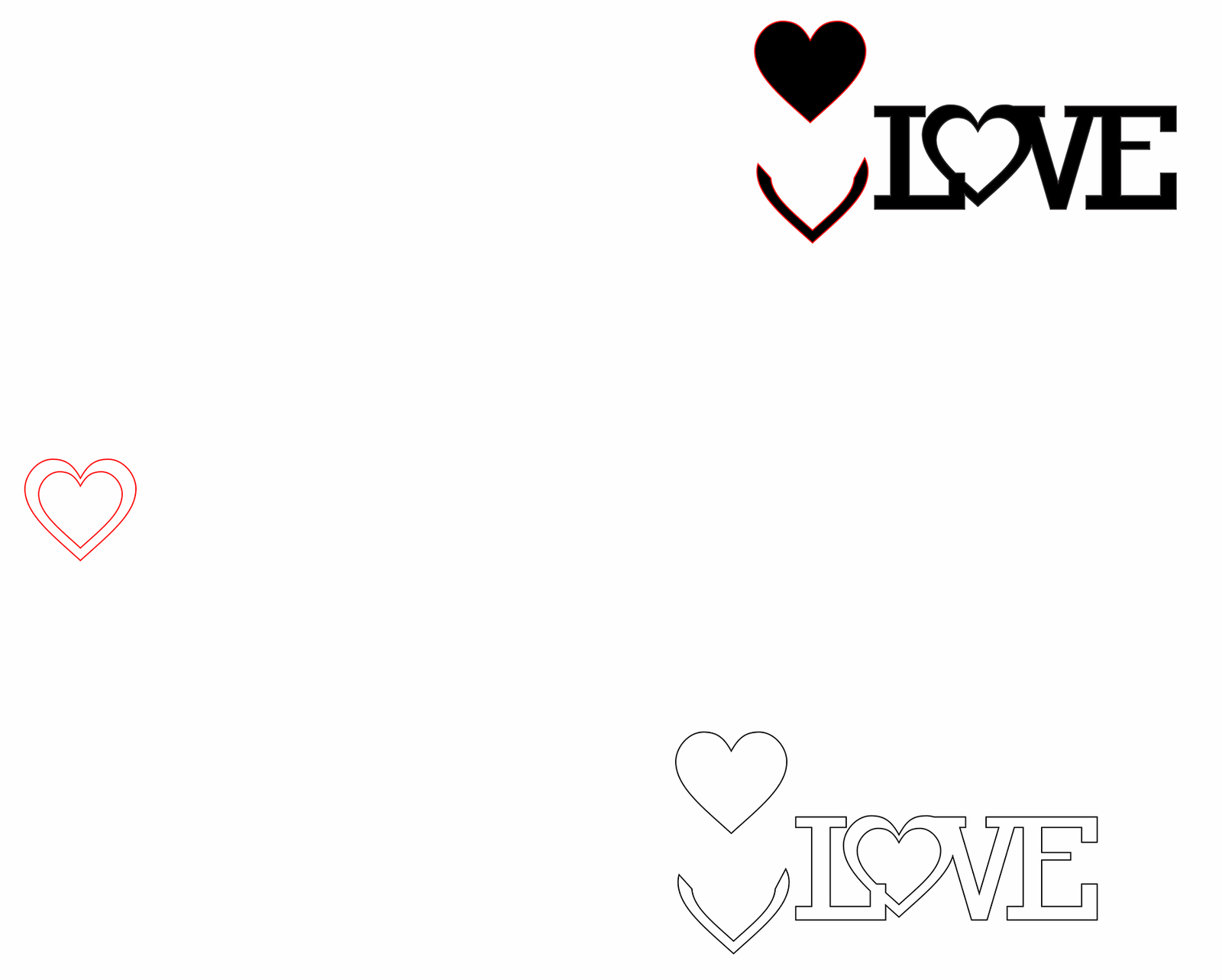 love y corazones