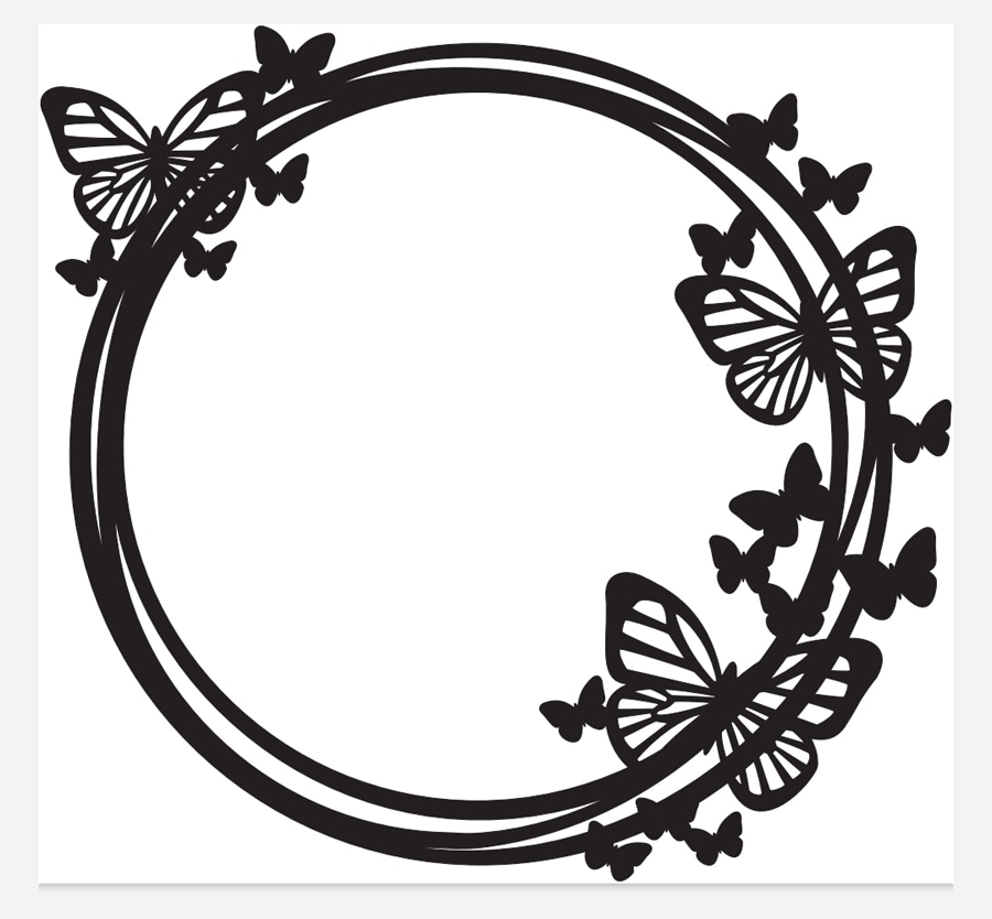 aro con mariposas