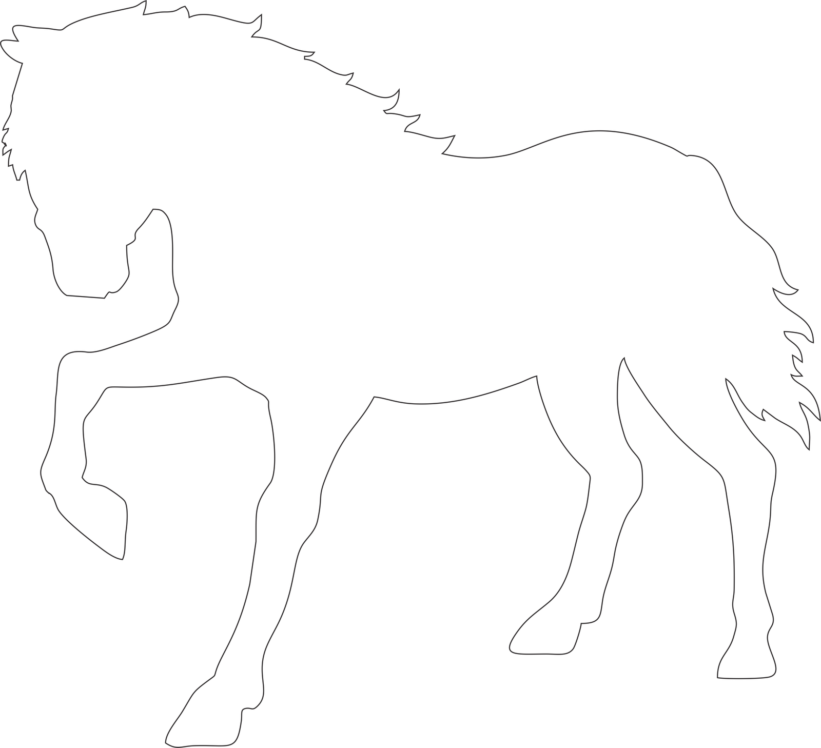 caballo en silueta