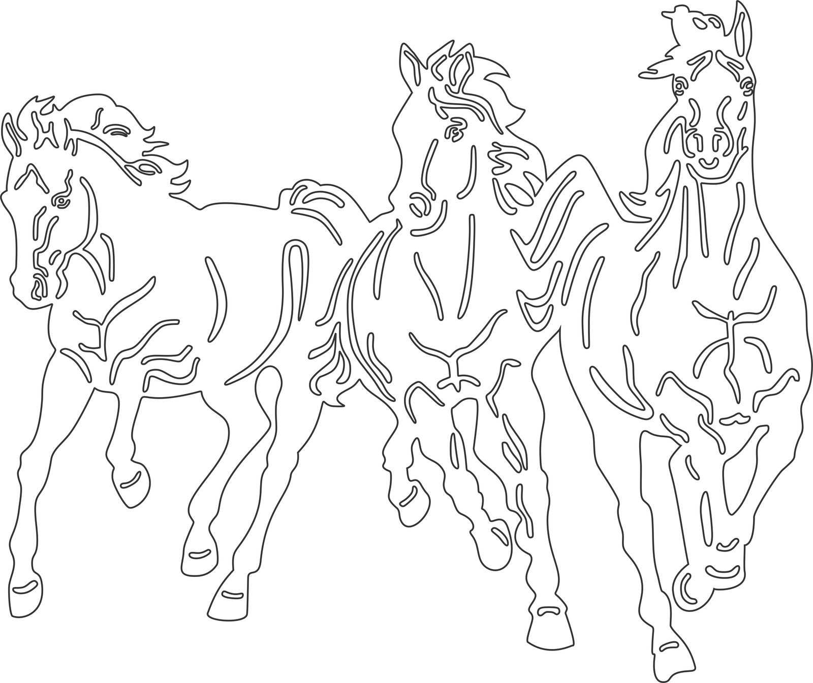 caballos galopando