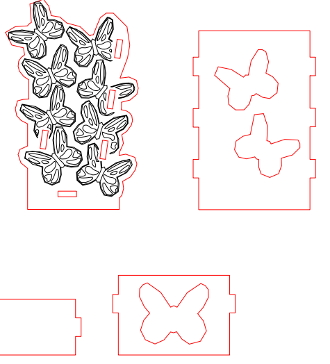 caja mariposas