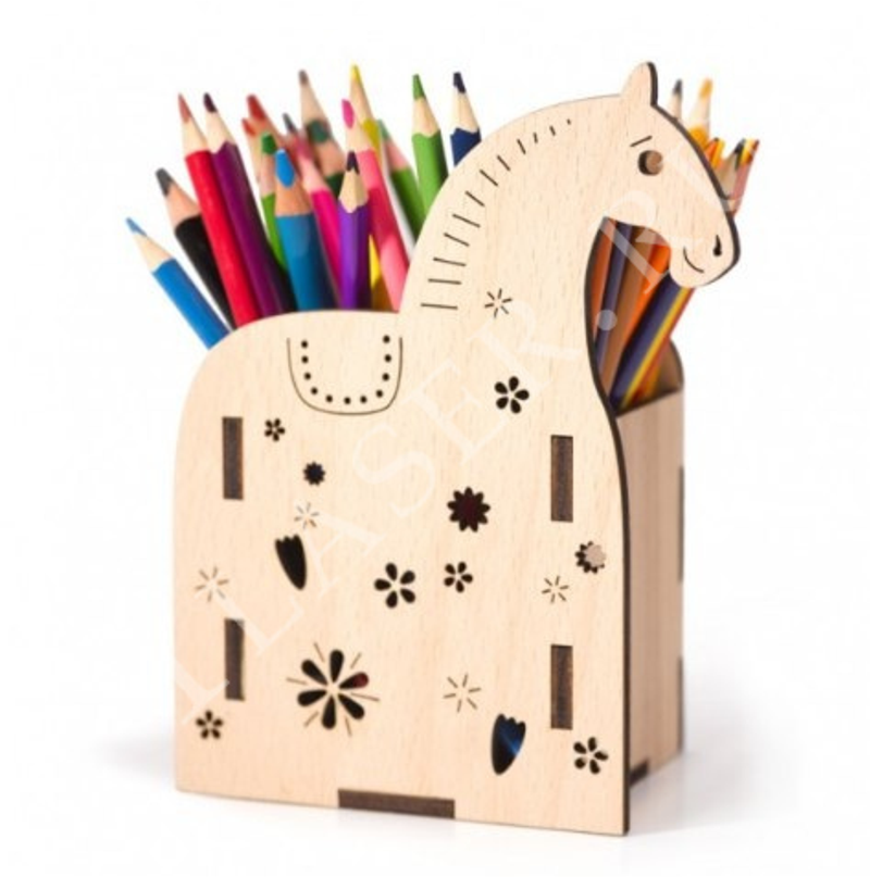 caja para lápices caballo