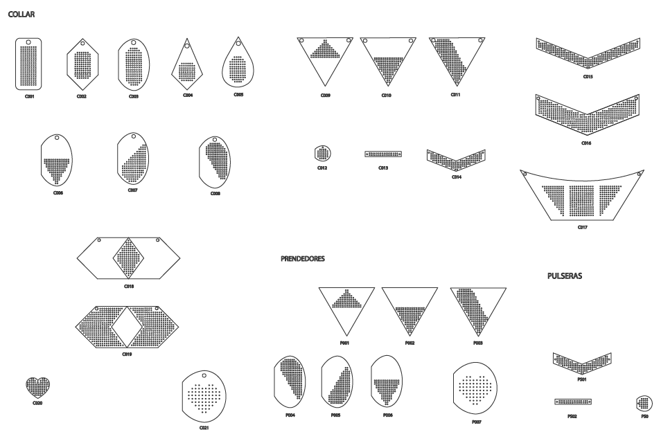 catálogo de aretes