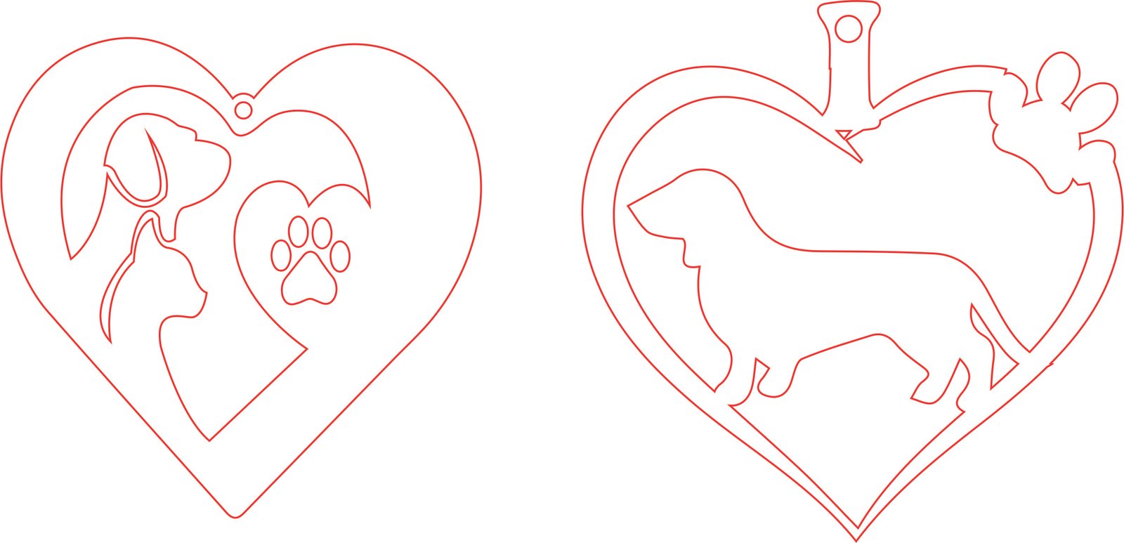 corazones perros