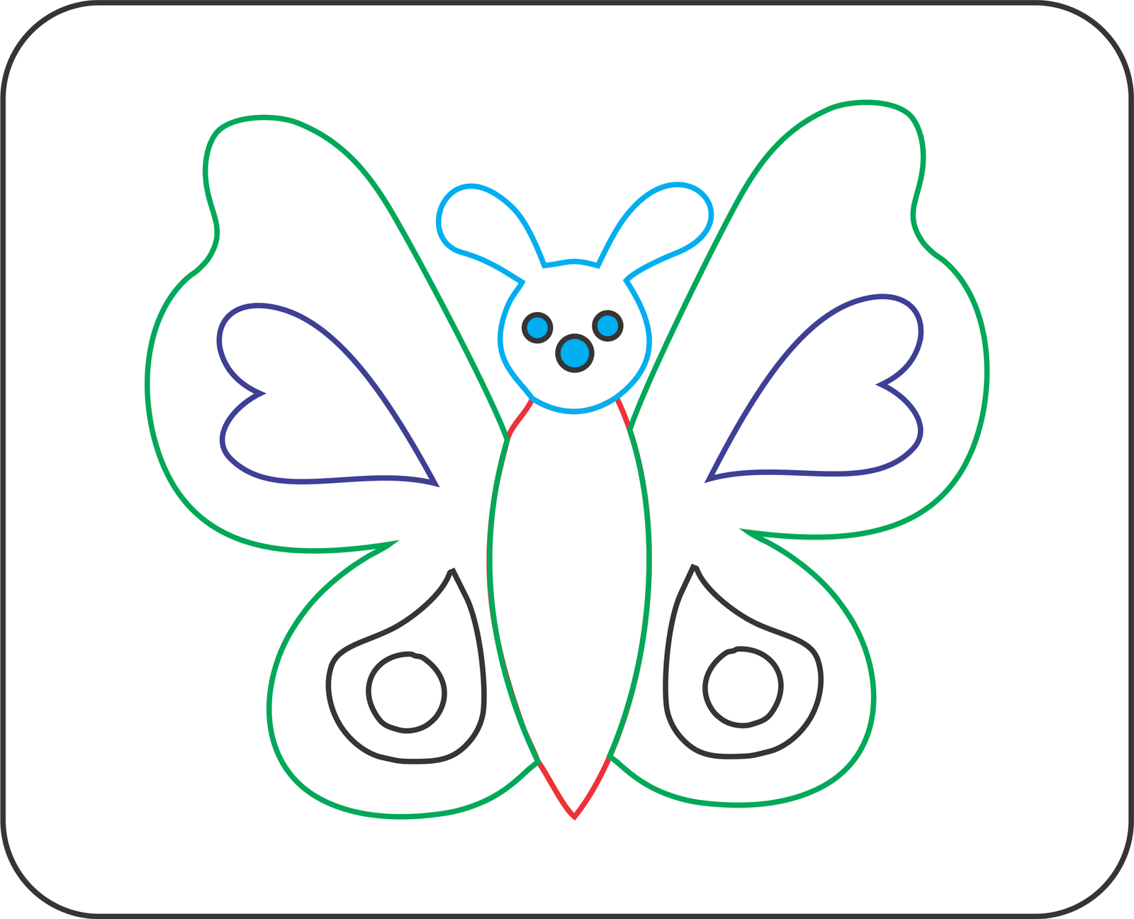 cuadro de mariposa