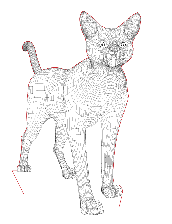 gato tridimensional