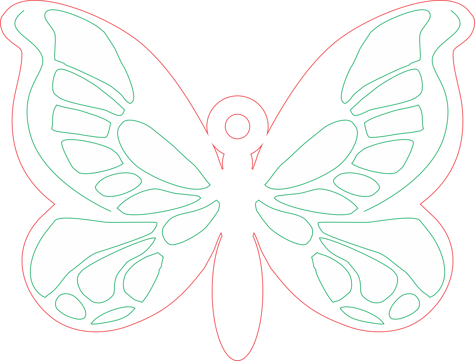 mariposa colgante