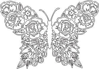 mariposa floreada