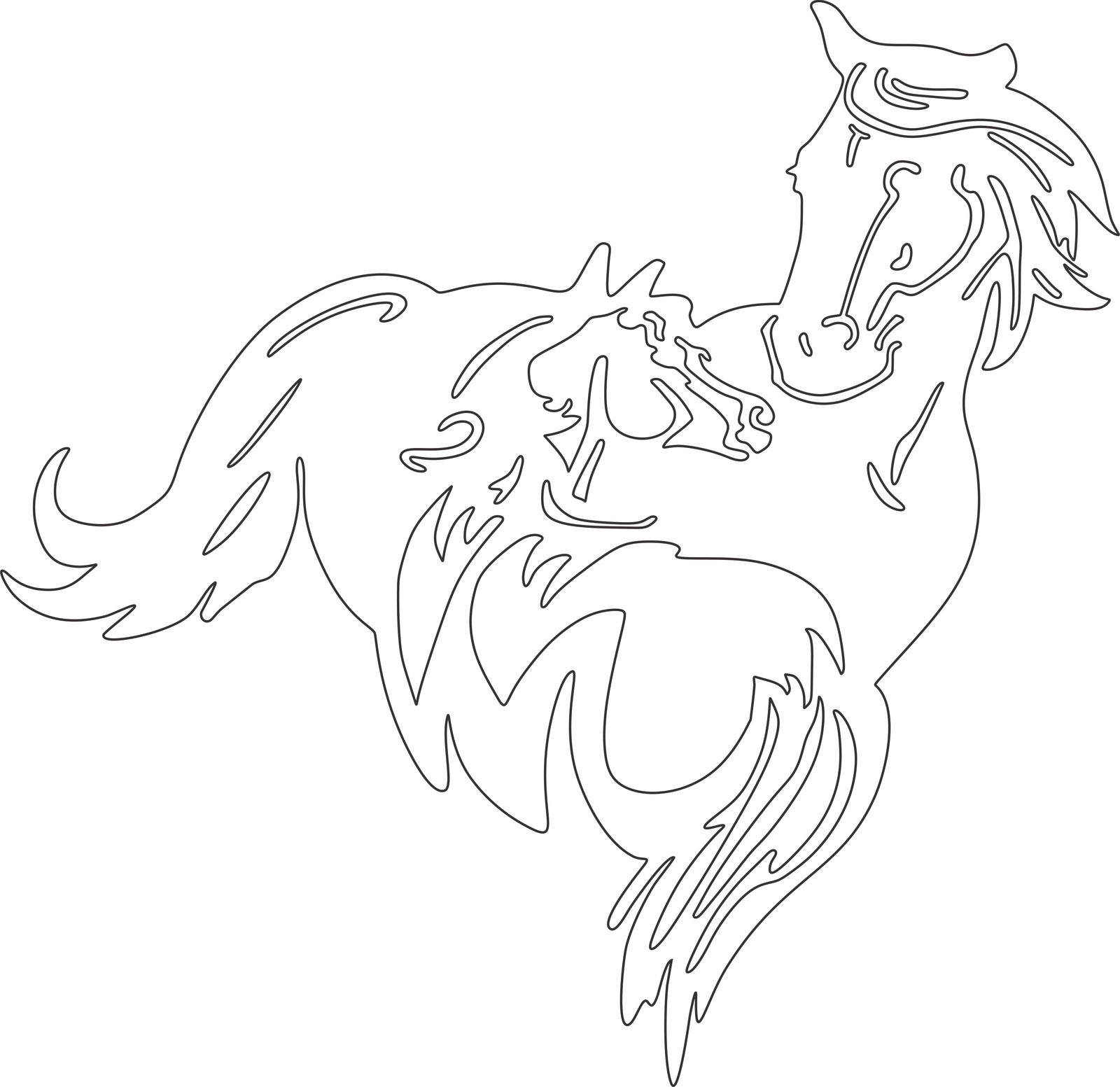 par de caballos