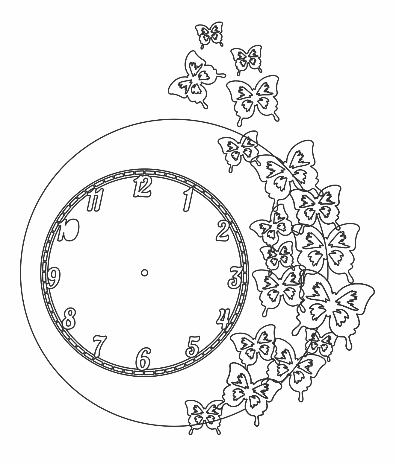 reloj con mariposas