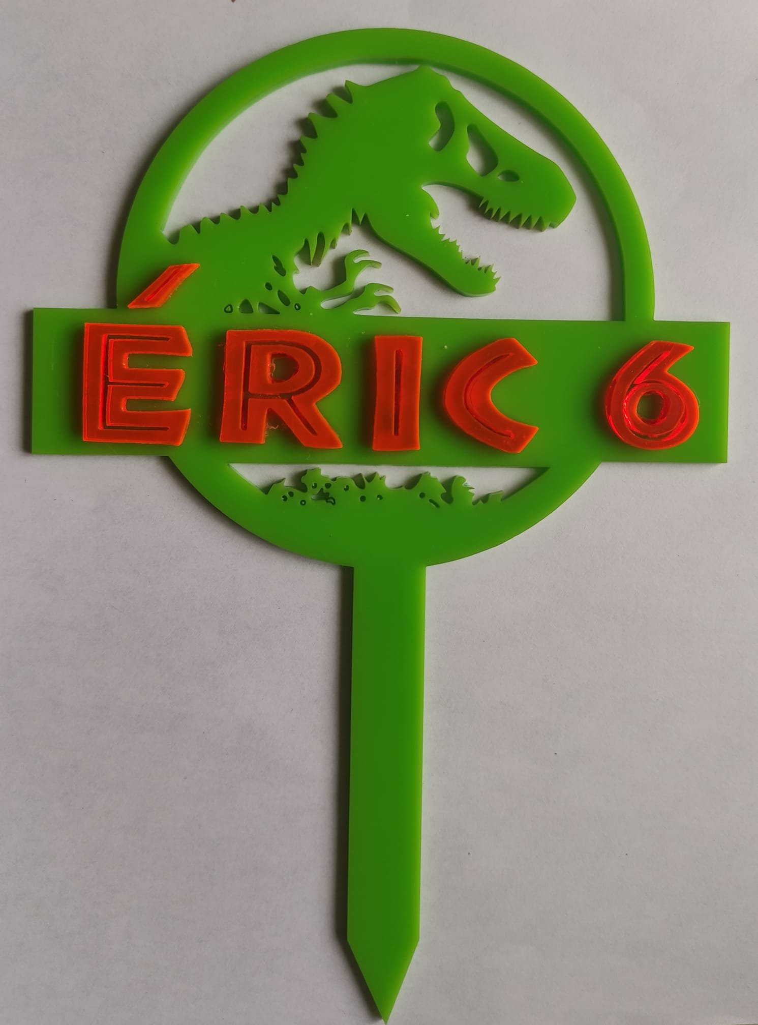 caketopper de dinosaurio