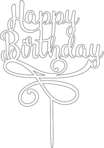 happy birthday cake topper