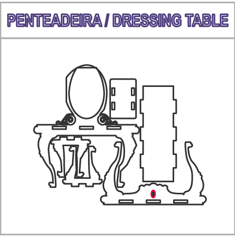 mesa con espejo
