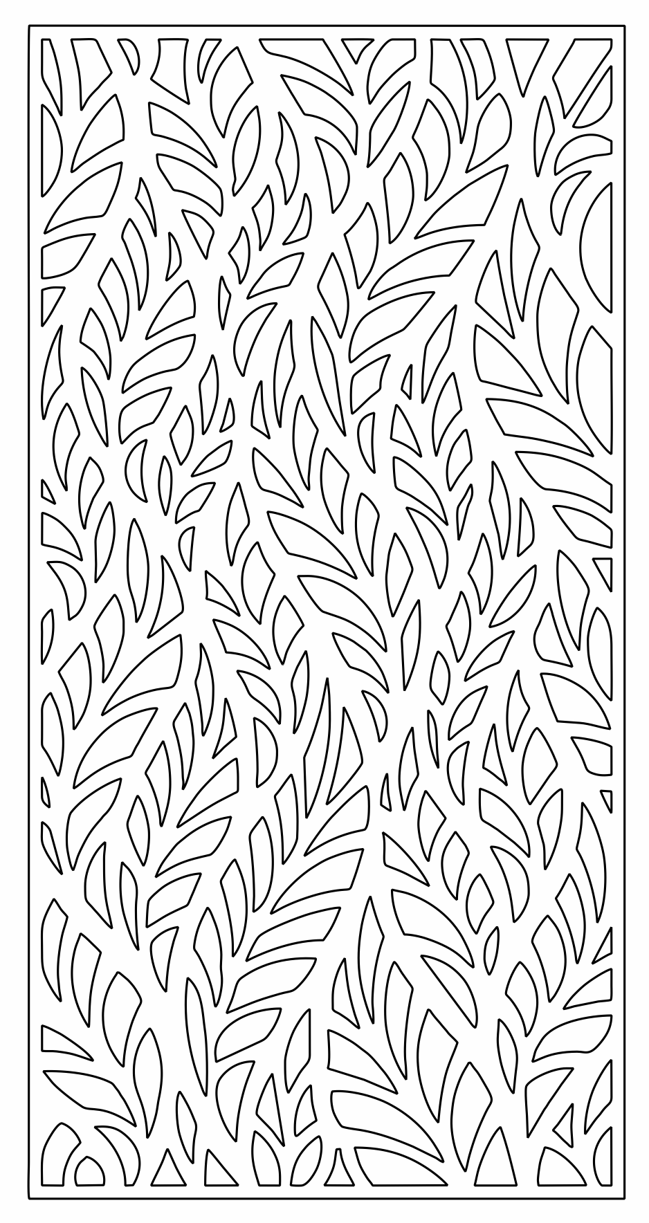 panel calado hojas