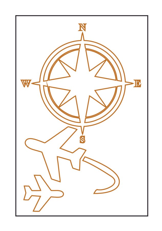panel de brújula