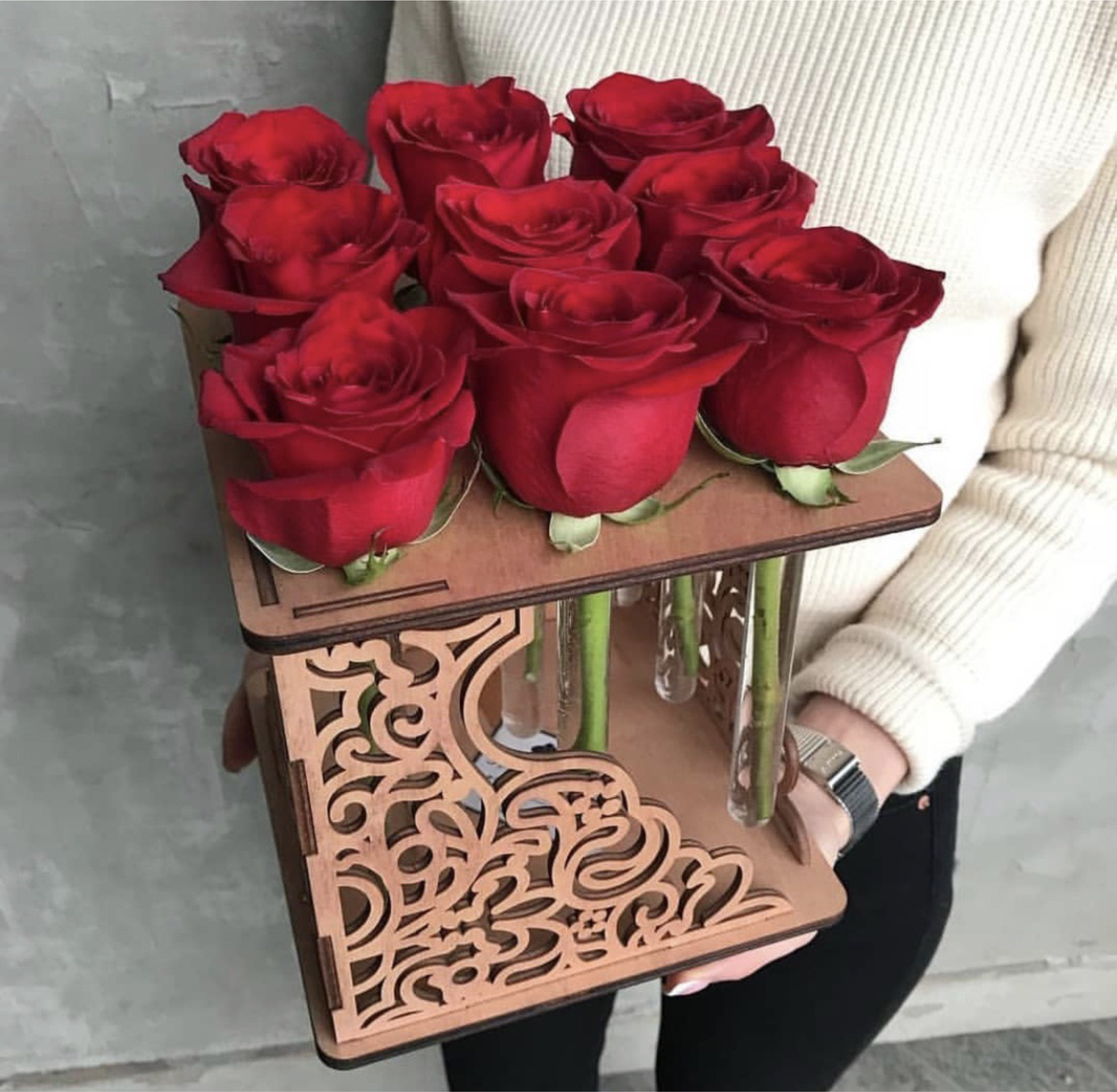 base calada para rosas