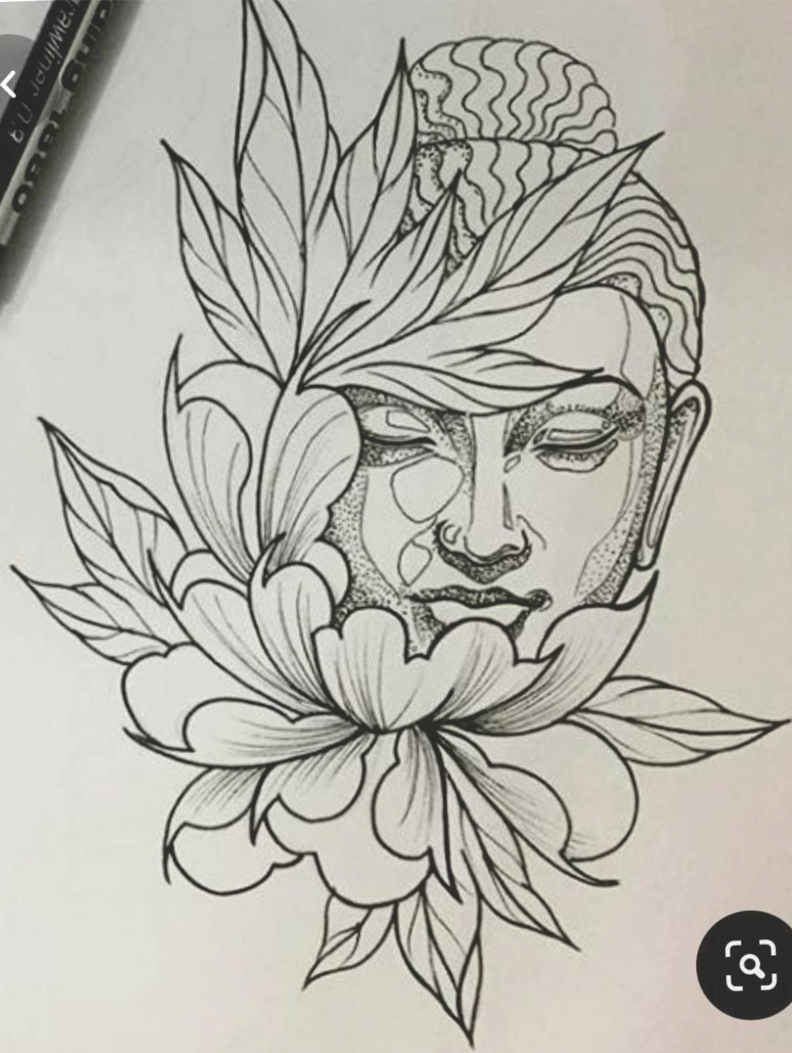 buda entre flores