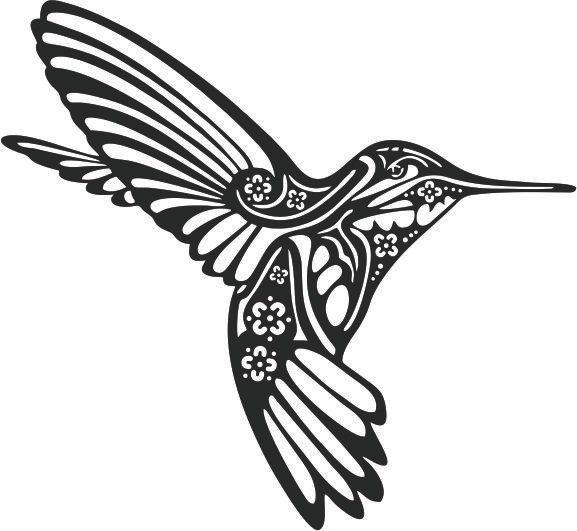 colibrí de flores