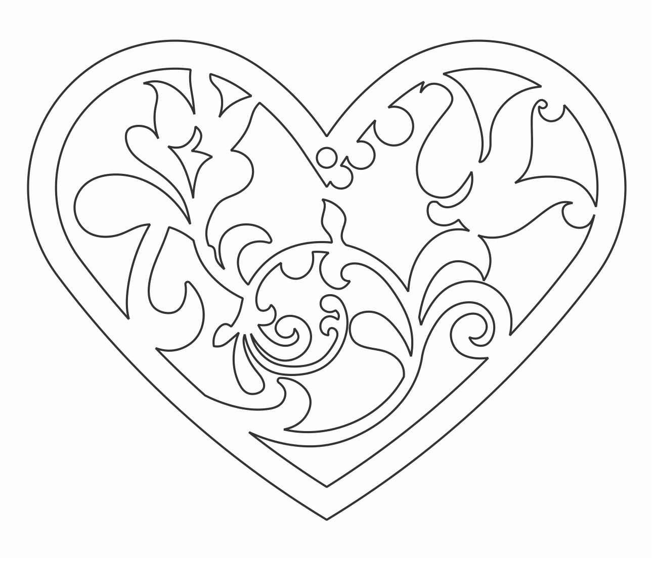 corazón con flores