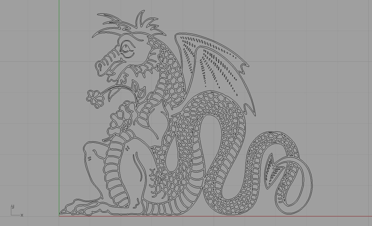 dragón con flores