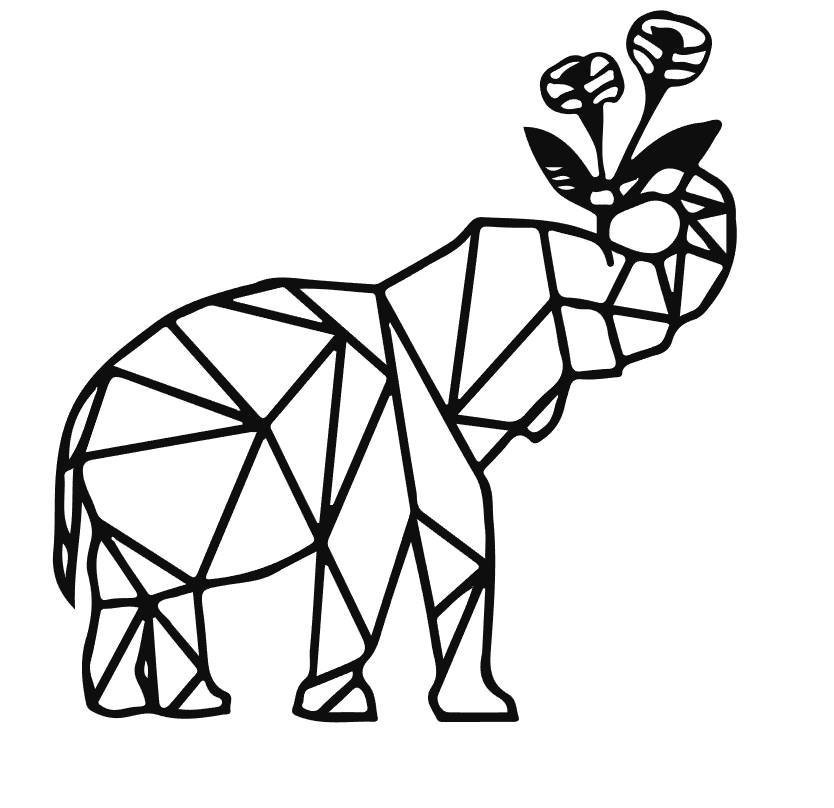 elefante con flores