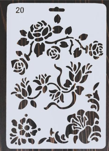 esténcil de flores