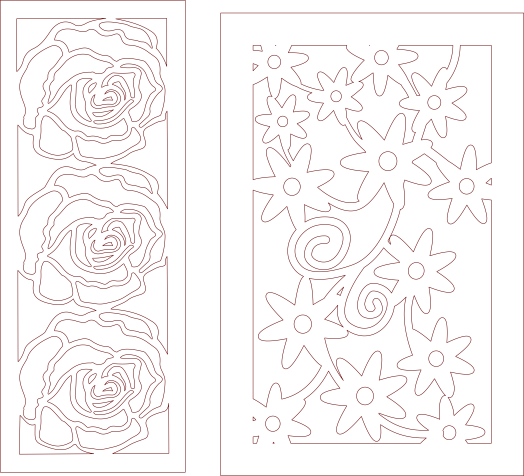 paneles de flores