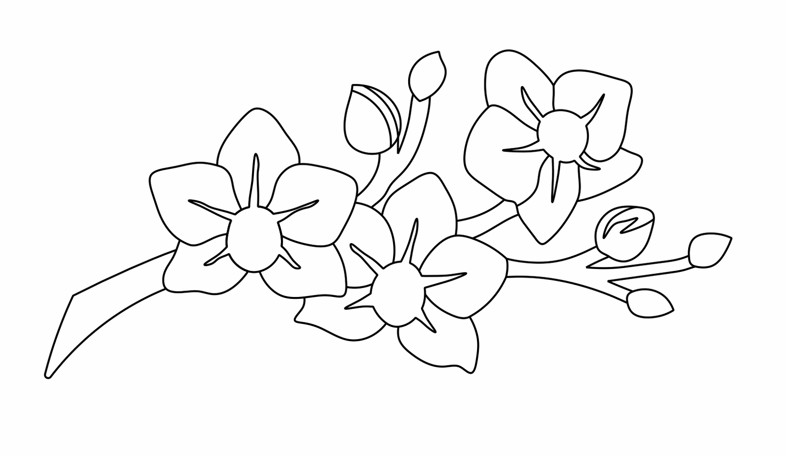 rama con 3 flores