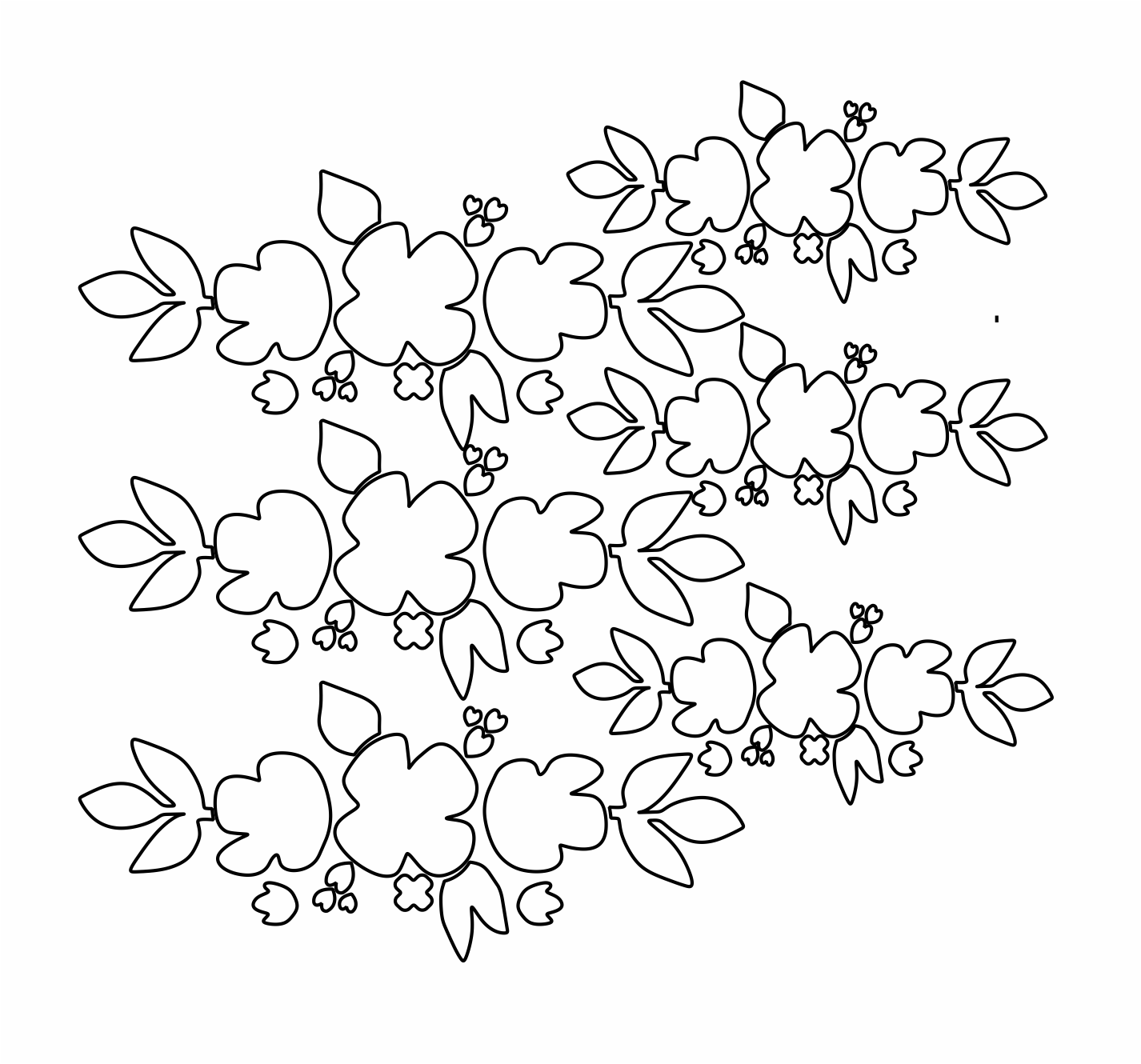 siluetas de flores