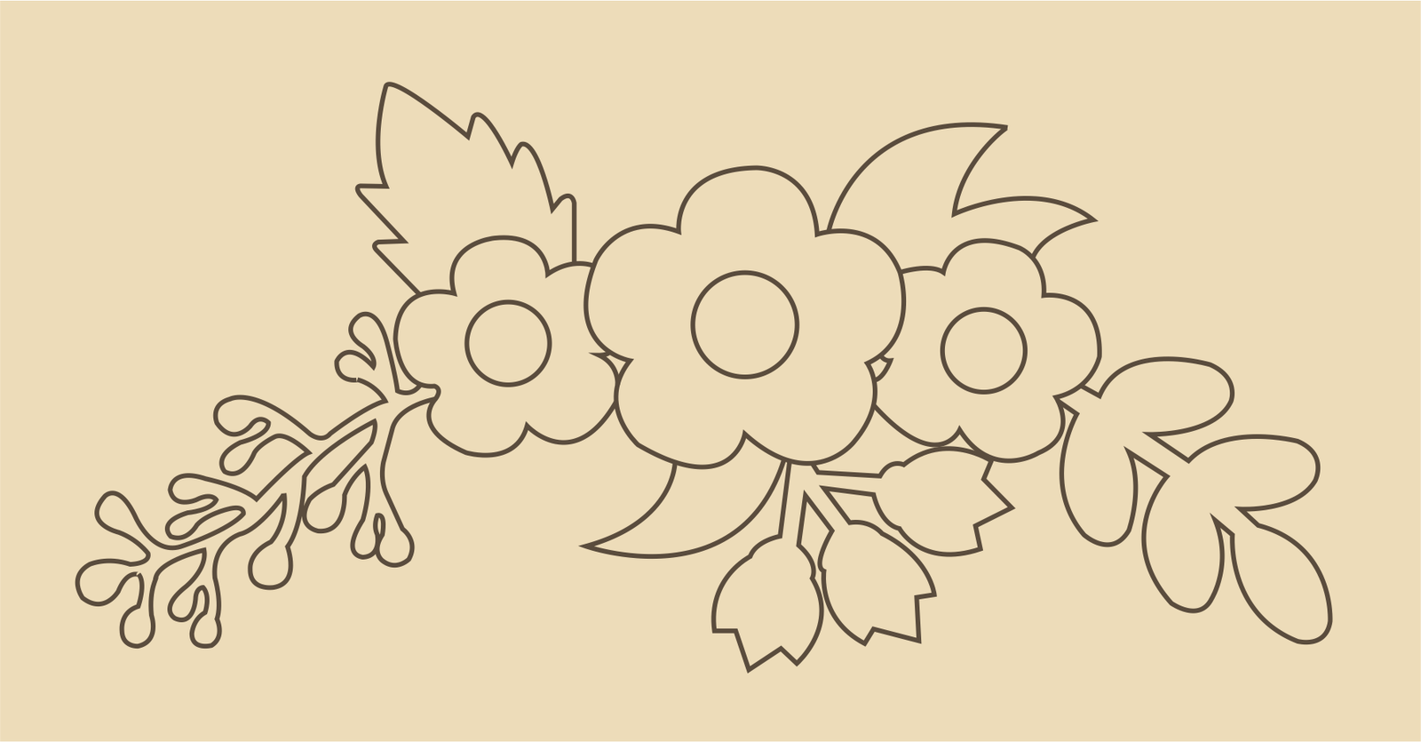 trío de flores