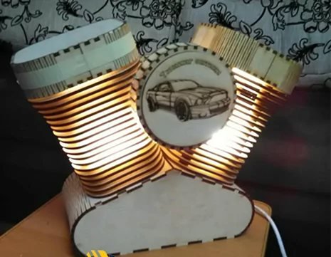 lámpara motor