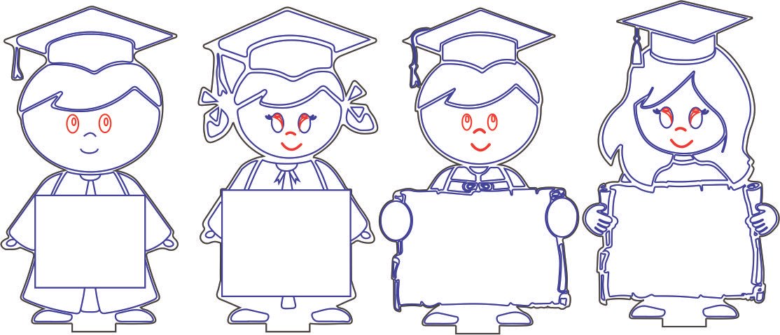 niños graduados