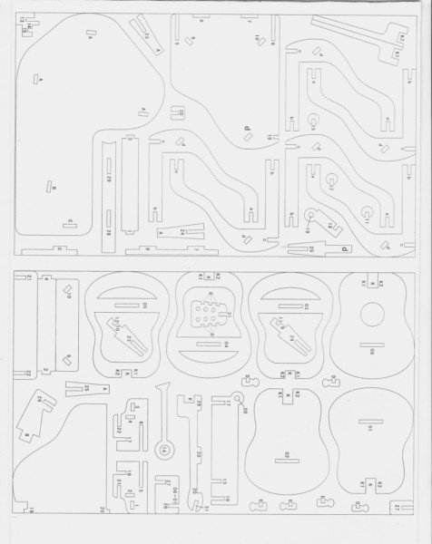 guitarra y piano 3d