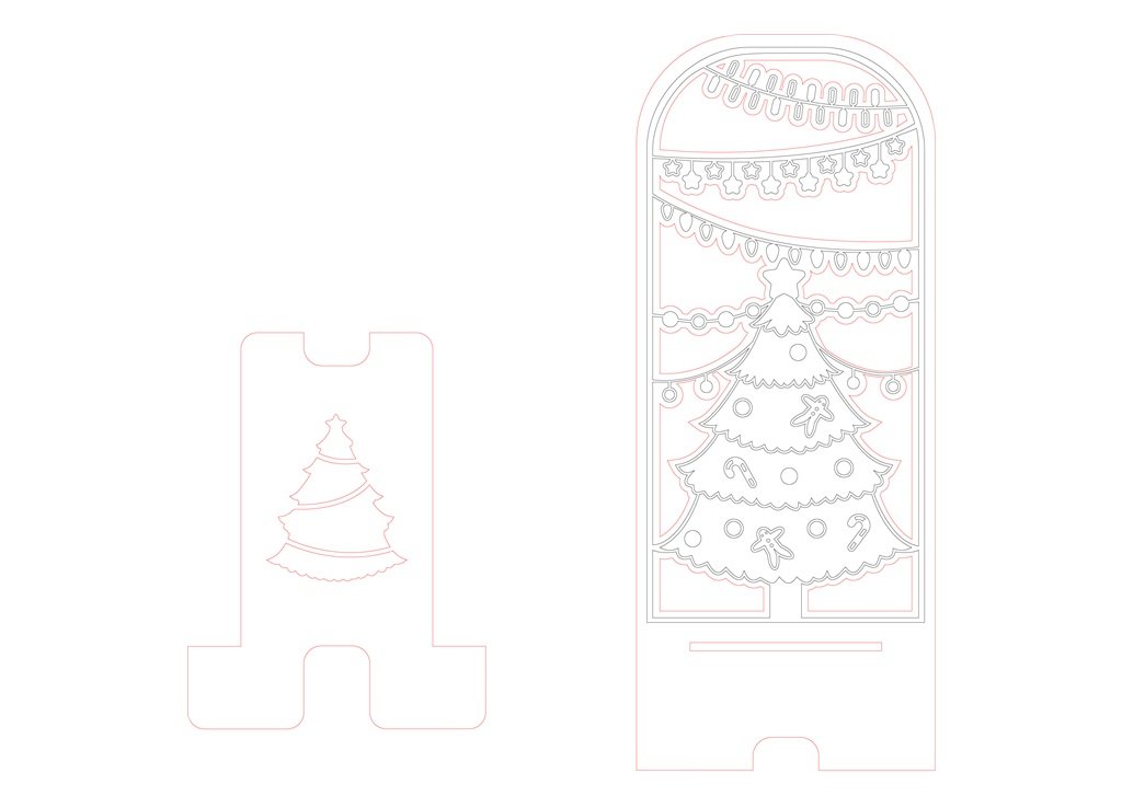 base para celular navidad