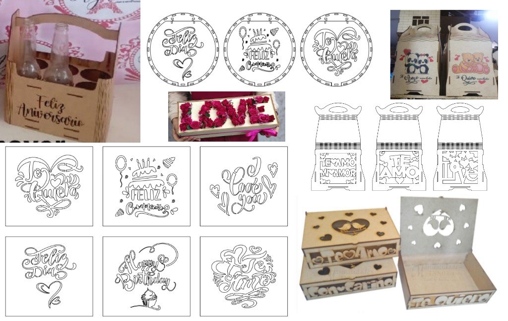 paquete de vectores de cajas para regalo