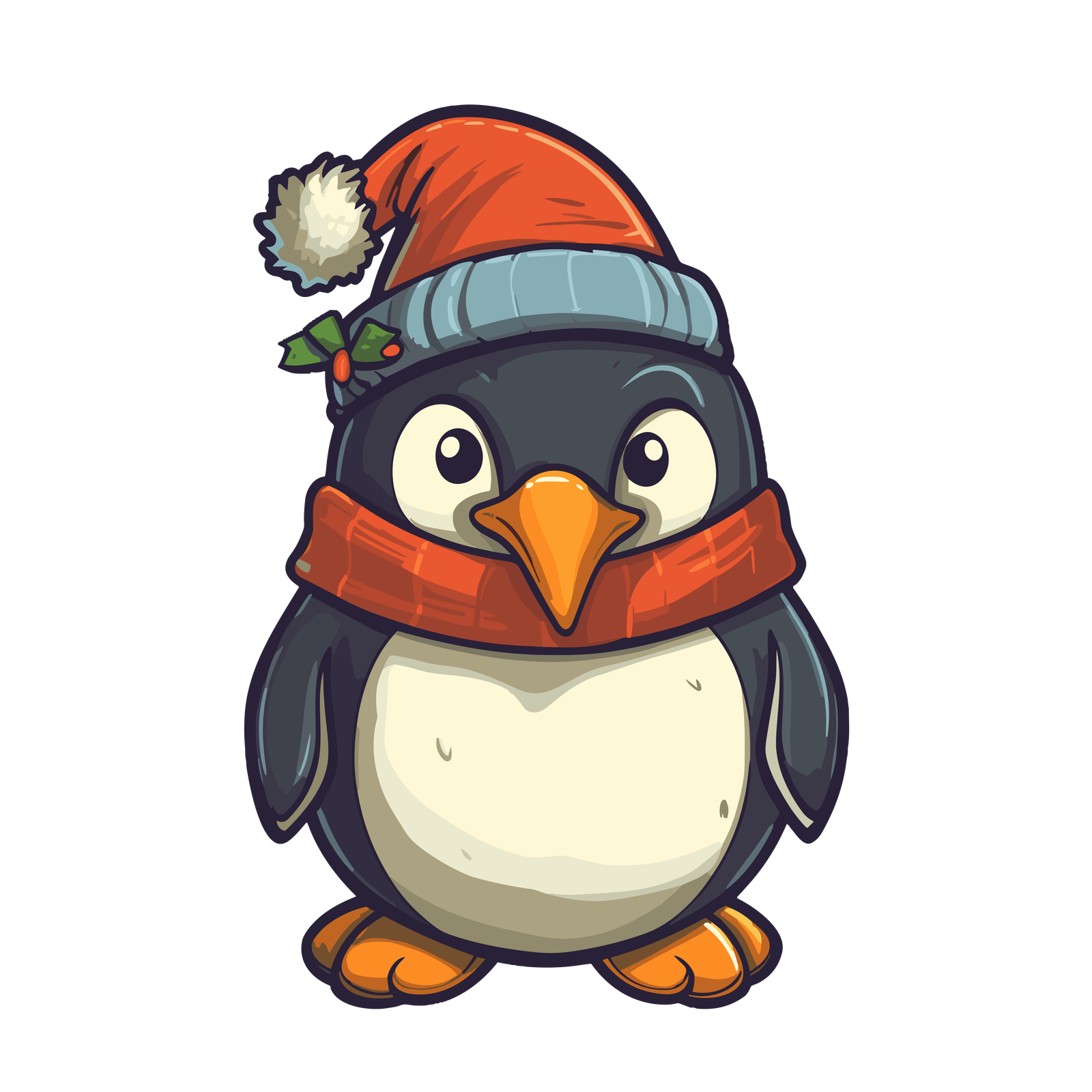 pingüino con gorro de navidad 1
