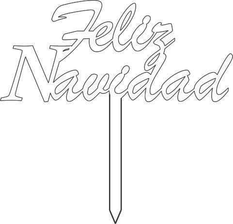 topper feliz navidad sencillo