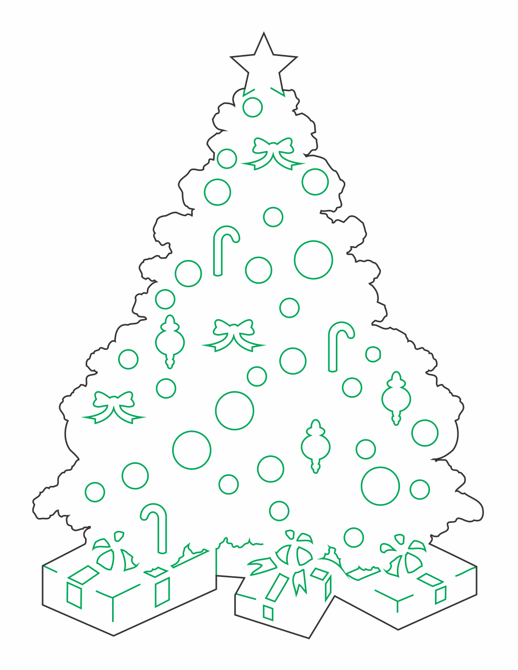 árbol con regalos