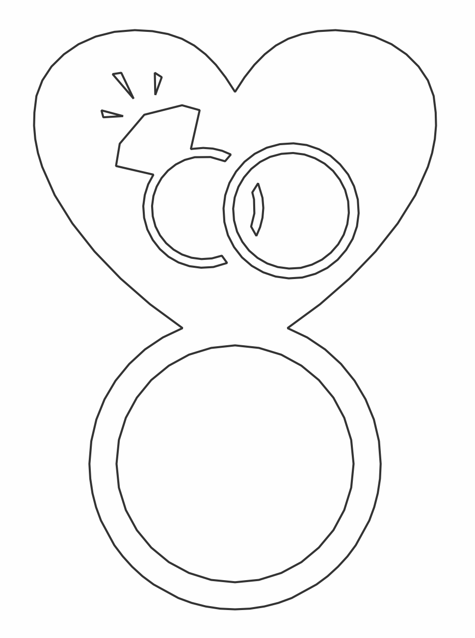 anillo de corazón