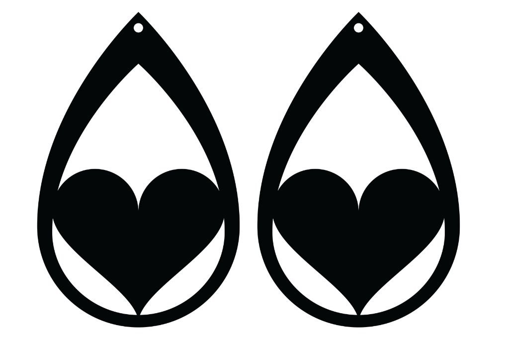 aretes de corazones