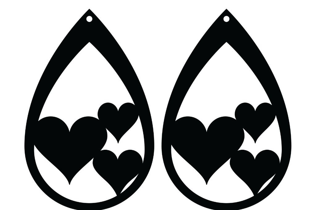 aretes de corazón