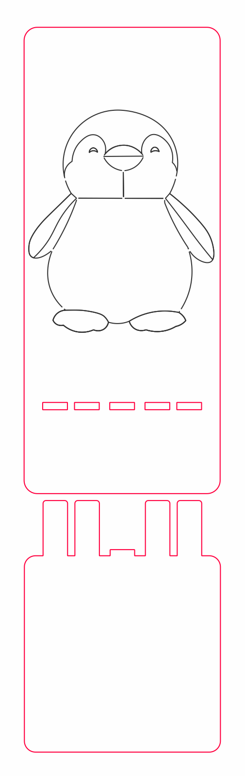 base para celular pingüino