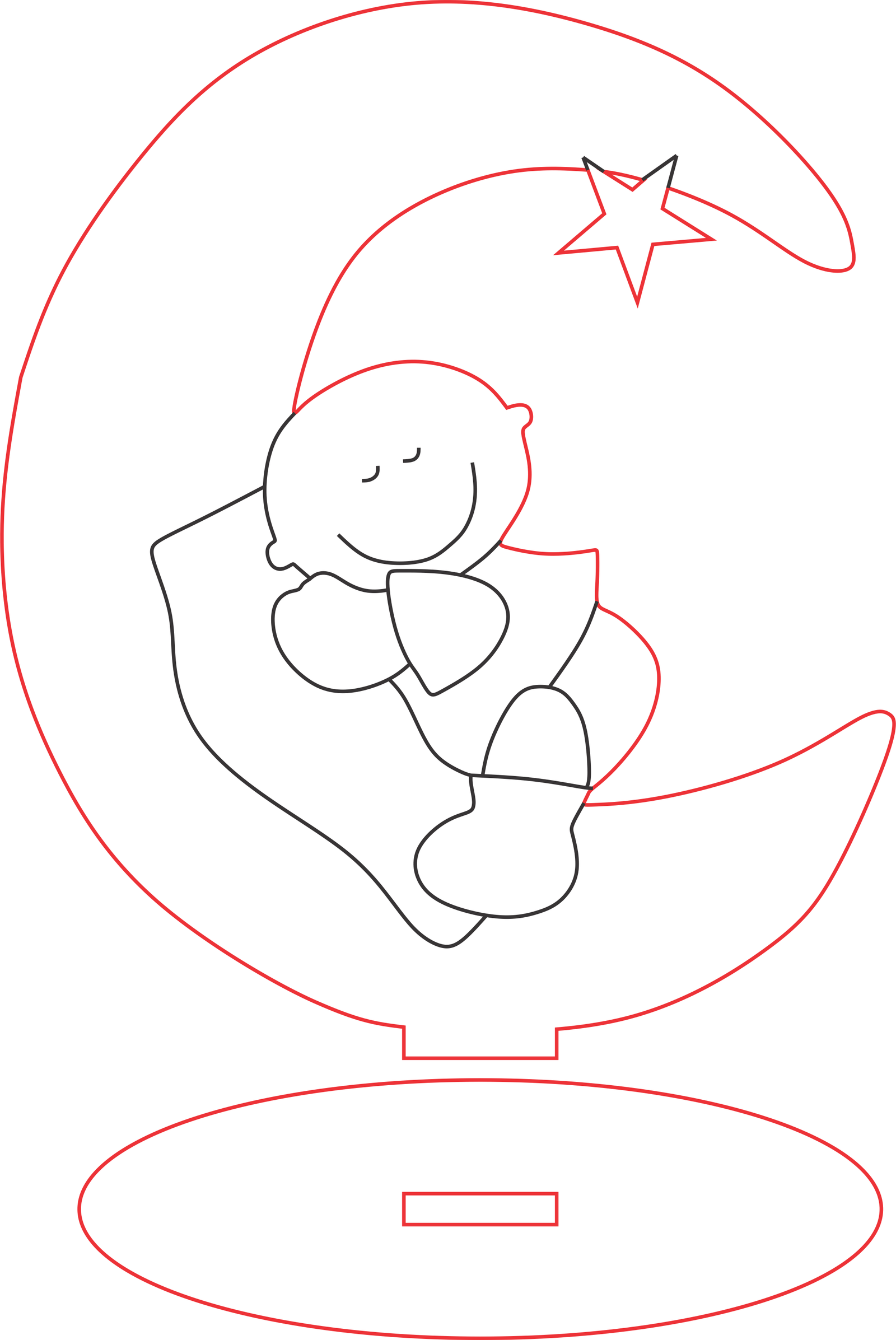 bebé en la luna