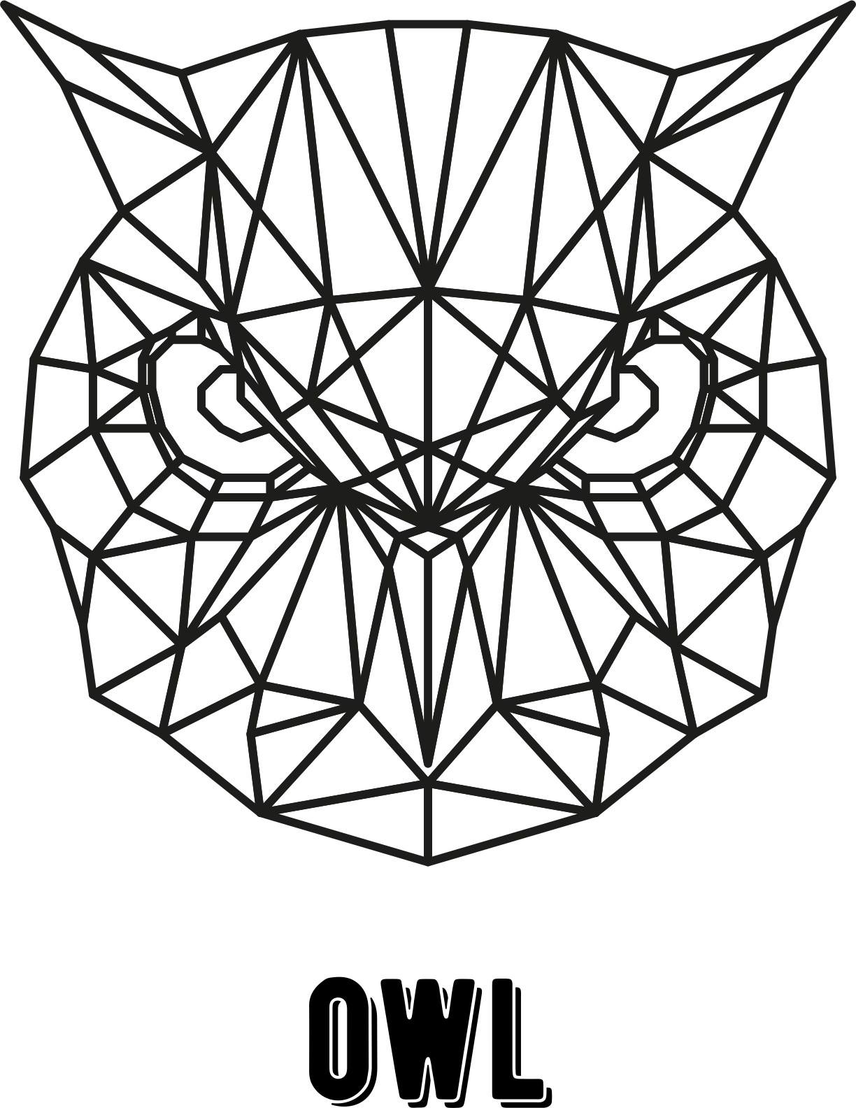 búho geométrico