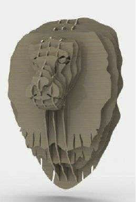 cabeza de león 3d