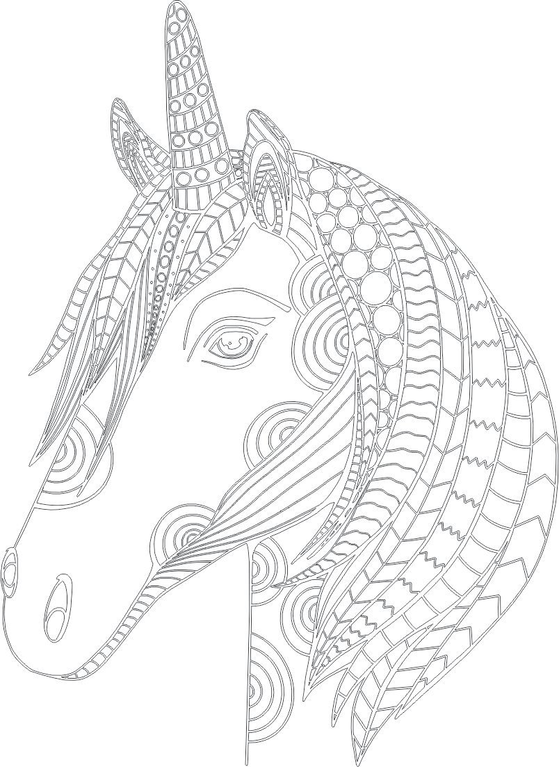 cabeza de unicornio