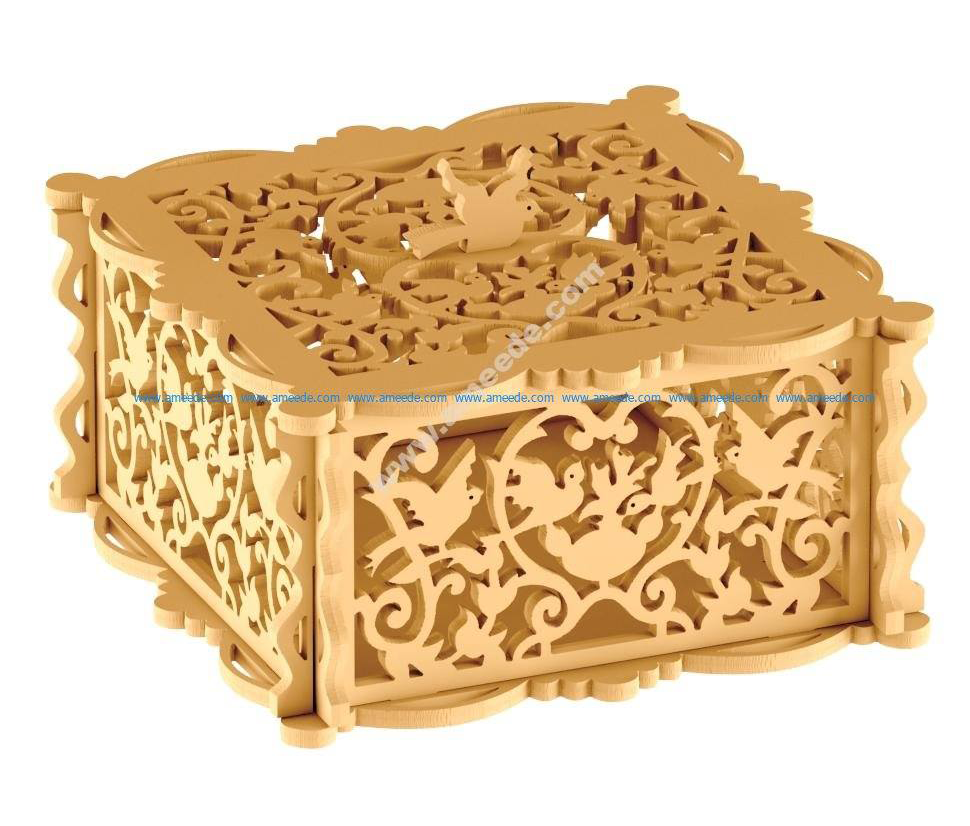 caja calada de aves
