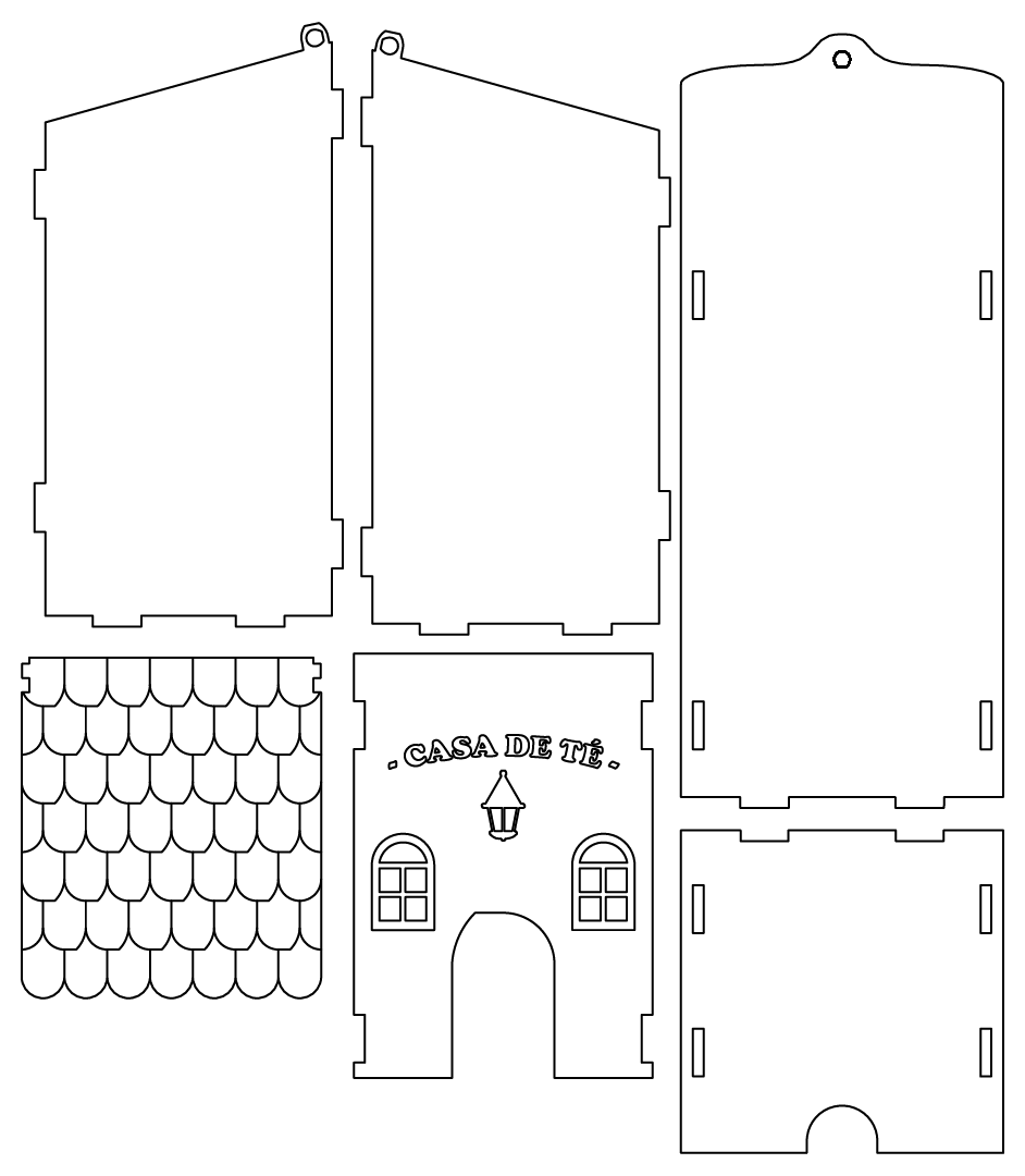 caja casa de té
