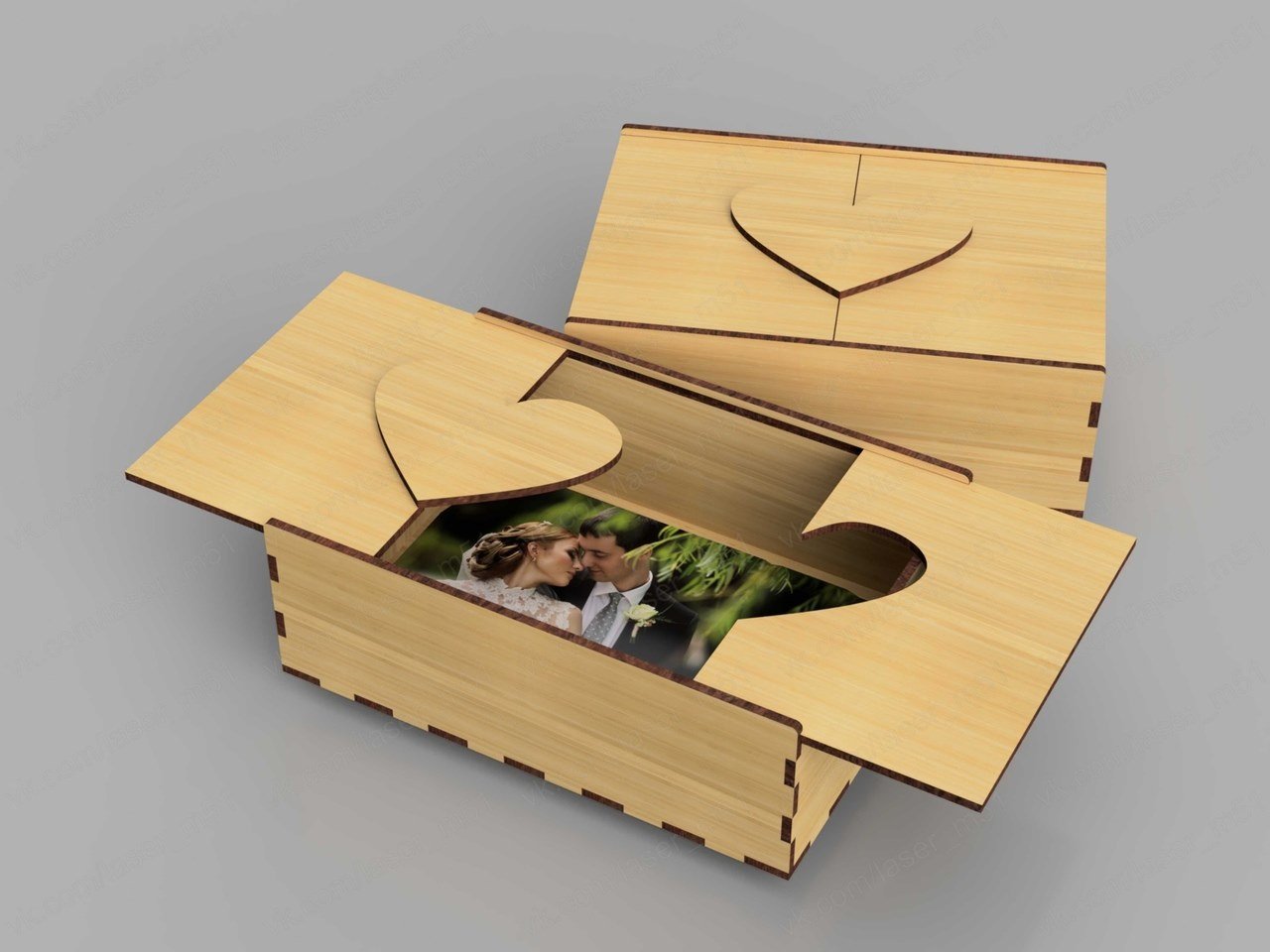 caja corazón corredizo
